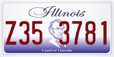 IL license plate Z353781