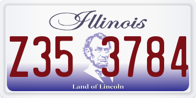 IL license plate Z353784