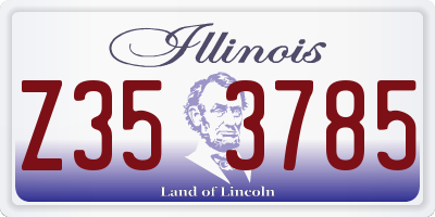 IL license plate Z353785