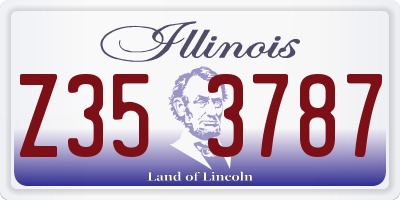 IL license plate Z353787