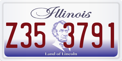 IL license plate Z353791