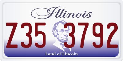 IL license plate Z353792