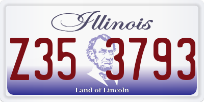 IL license plate Z353793