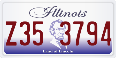 IL license plate Z353794