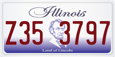 IL license plate Z353797