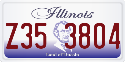 IL license plate Z353804