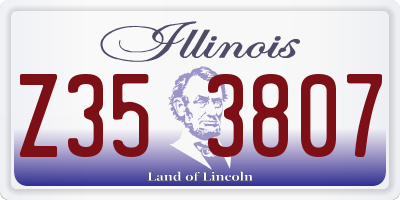 IL license plate Z353807