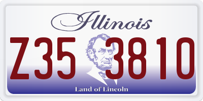 IL license plate Z353810
