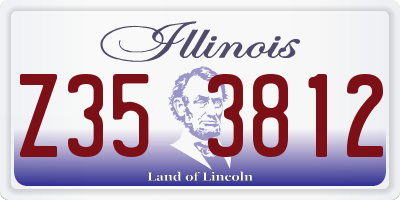 IL license plate Z353812