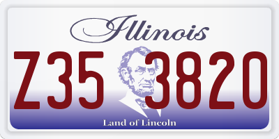 IL license plate Z353820