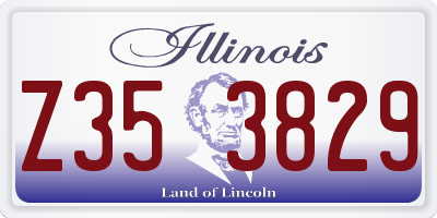 IL license plate Z353829