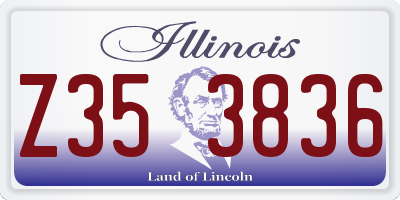 IL license plate Z353836