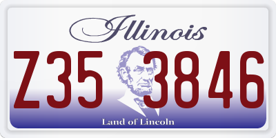 IL license plate Z353846