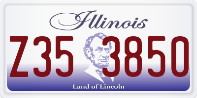 IL license plate Z353850