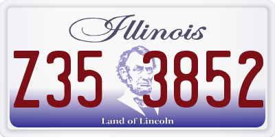 IL license plate Z353852
