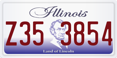 IL license plate Z353854