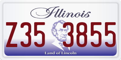 IL license plate Z353855