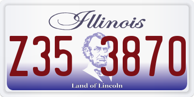 IL license plate Z353870