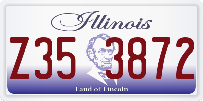 IL license plate Z353872