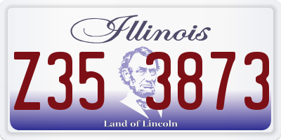 IL license plate Z353873