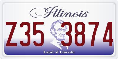 IL license plate Z353874