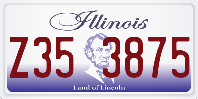 IL license plate Z353875
