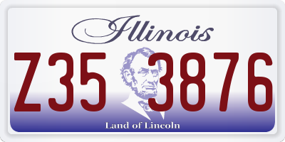 IL license plate Z353876