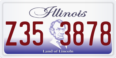 IL license plate Z353878