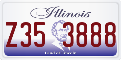 IL license plate Z353888
