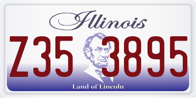 IL license plate Z353895