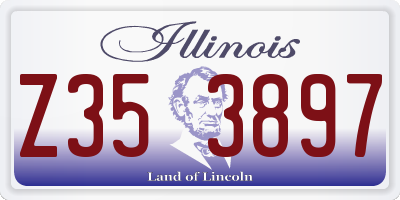 IL license plate Z353897