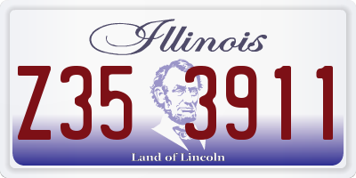 IL license plate Z353911