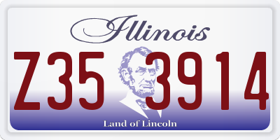 IL license plate Z353914