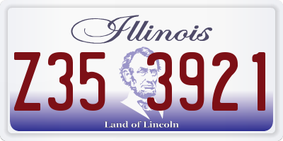 IL license plate Z353921