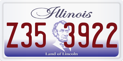 IL license plate Z353922
