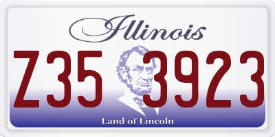 IL license plate Z353923