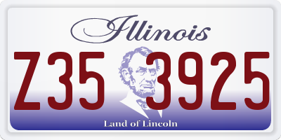IL license plate Z353925
