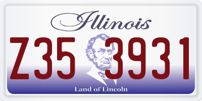 IL license plate Z353931