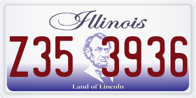 IL license plate Z353936