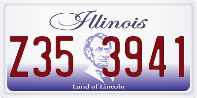IL license plate Z353941