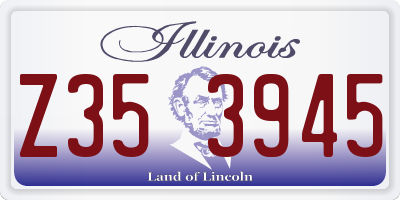 IL license plate Z353945