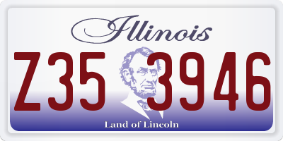 IL license plate Z353946