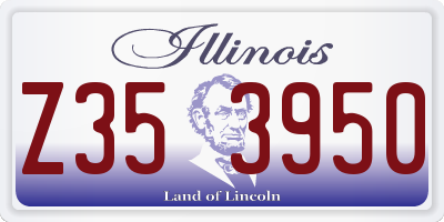 IL license plate Z353950