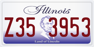 IL license plate Z353953