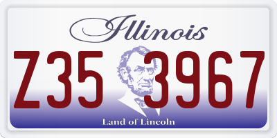 IL license plate Z353967