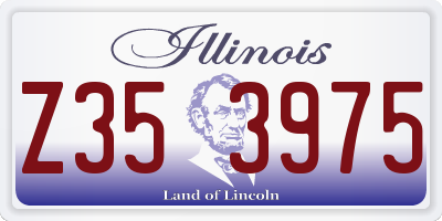 IL license plate Z353975