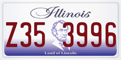 IL license plate Z353996