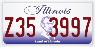 IL license plate Z353997