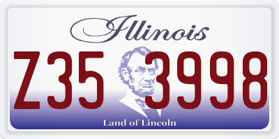 IL license plate Z353998