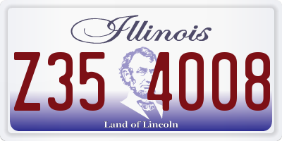 IL license plate Z354008